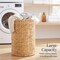 Best Choice Products Scalloped Large Round Laundry Hamper, Handwoven Laundry Basket & Organizer
